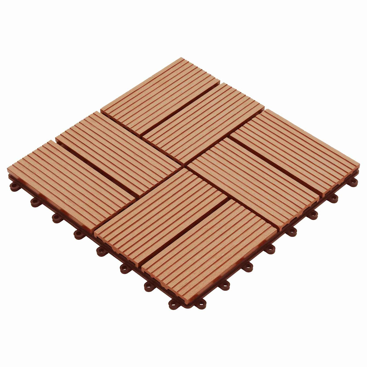 Pločice za decking 11 kom. Tikovina 30 x 30 cm WPC