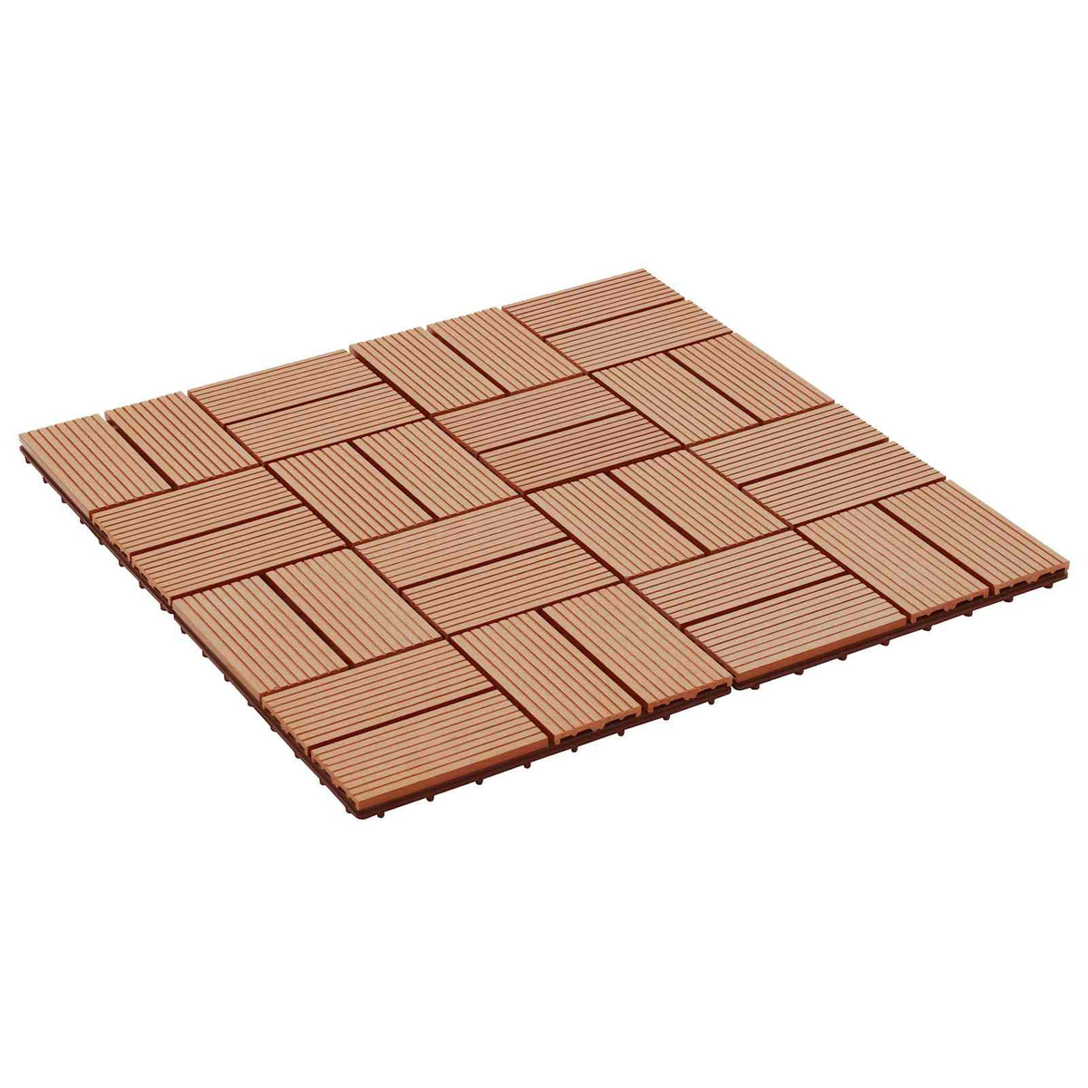 Pločice za decking 11 kom. Tikovina 30 x 30 cm WPC