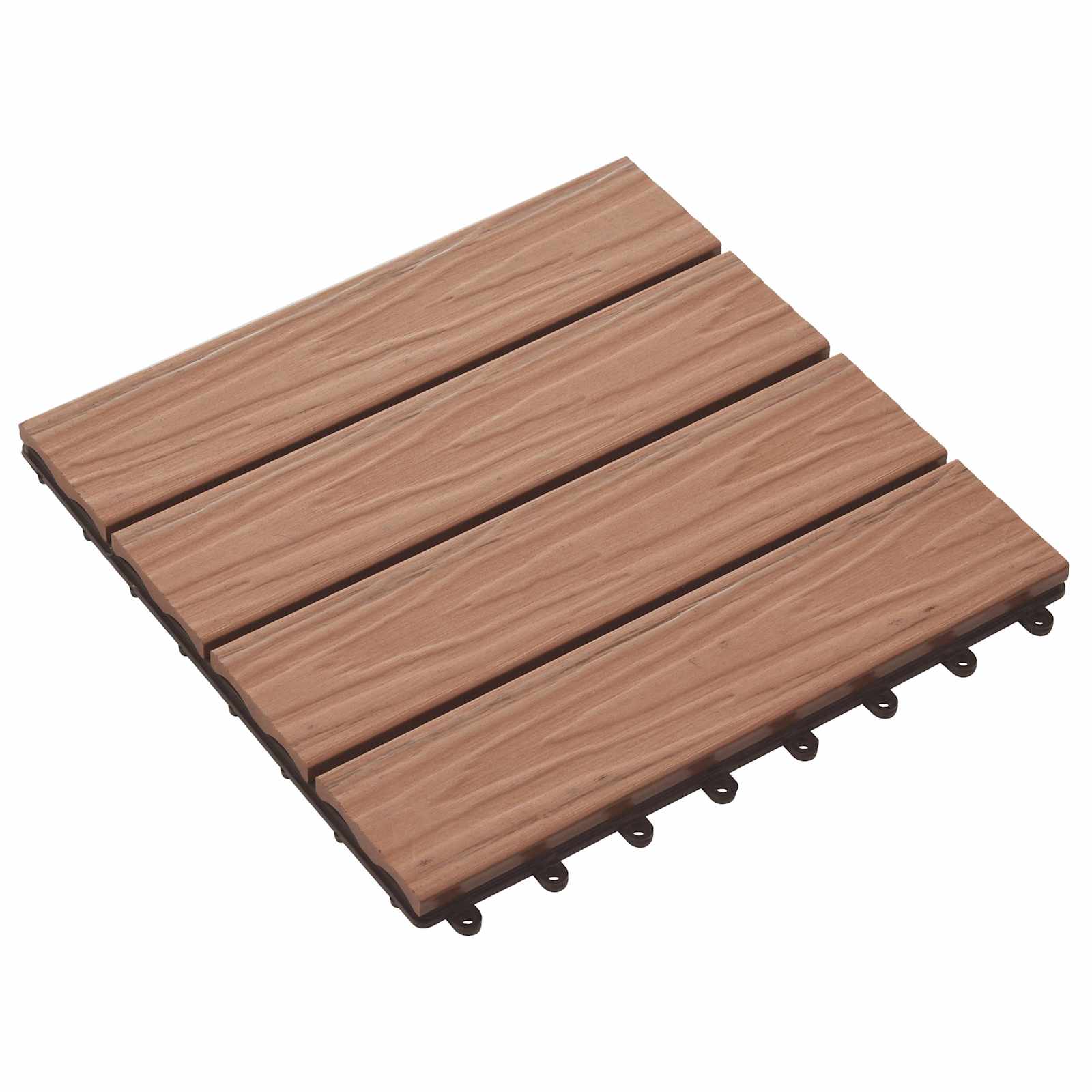 Pločice za decking 3D Dizajn 11 pcs Svijetlosmeđa 30 x 30 cm