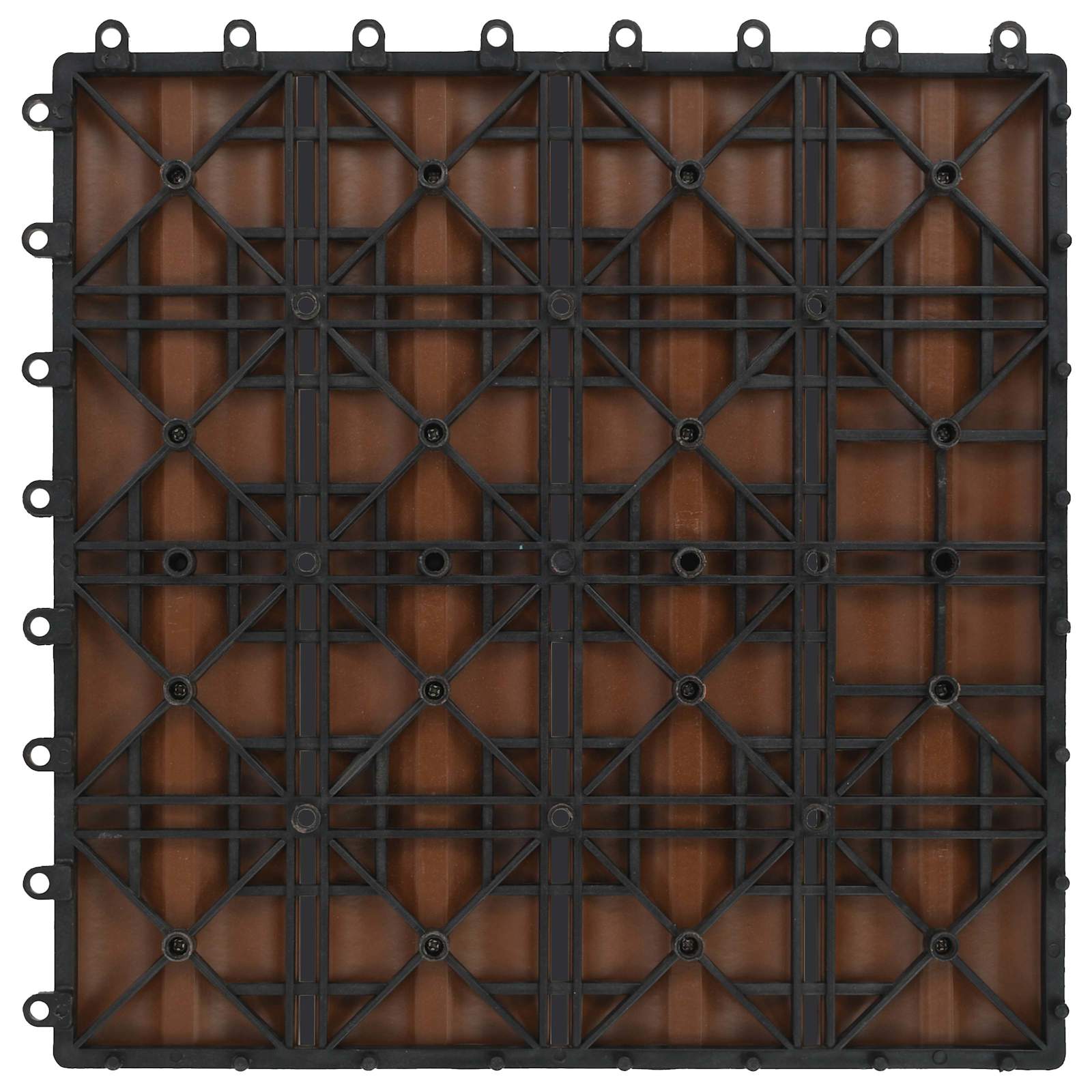 Pločice za decking 3D Dizajn 11 pcs Svijetlosmeđa 30 x 30 cm