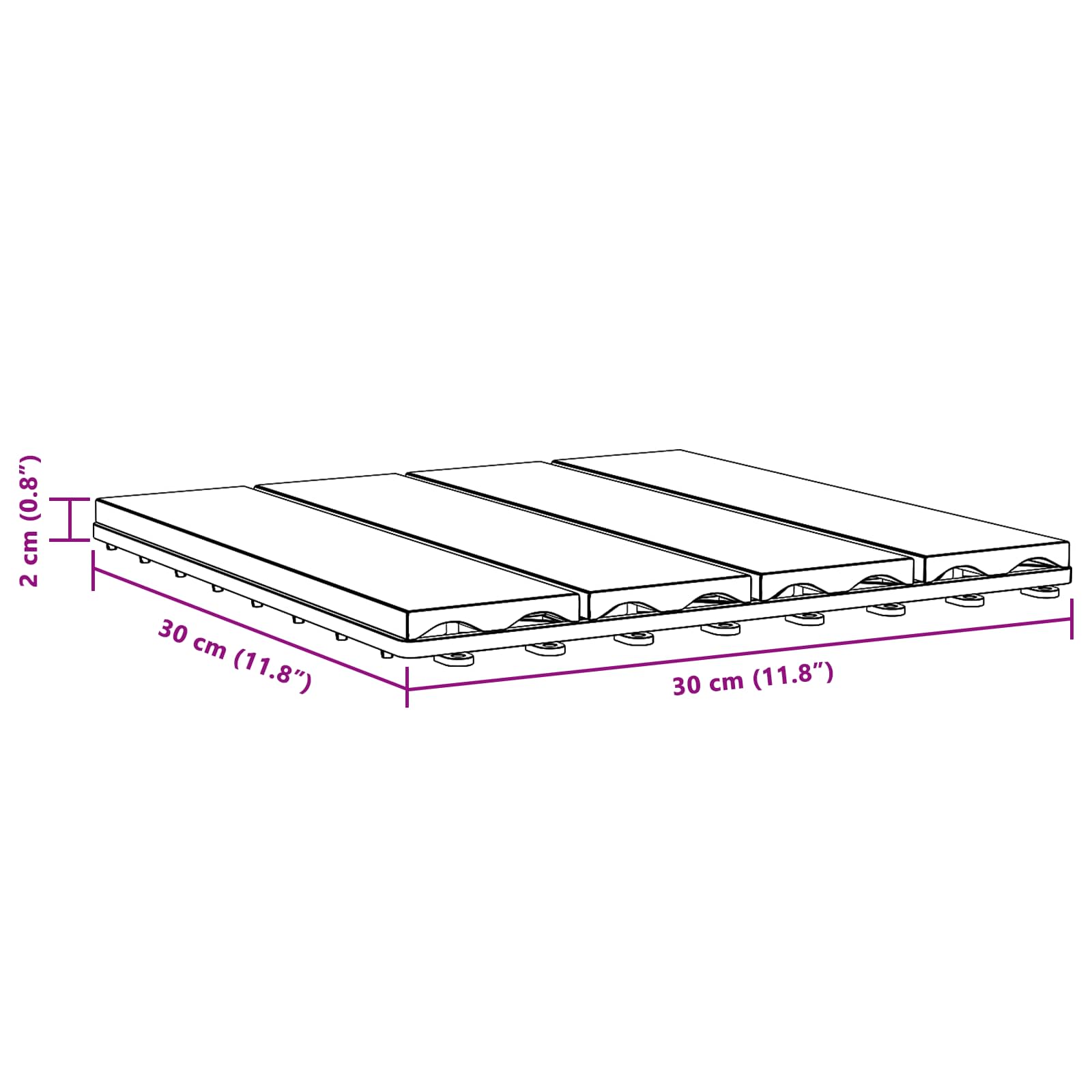 Pločice za decking 11 pcs Sivi 30 x 30 cm Drvoplastična smjesa