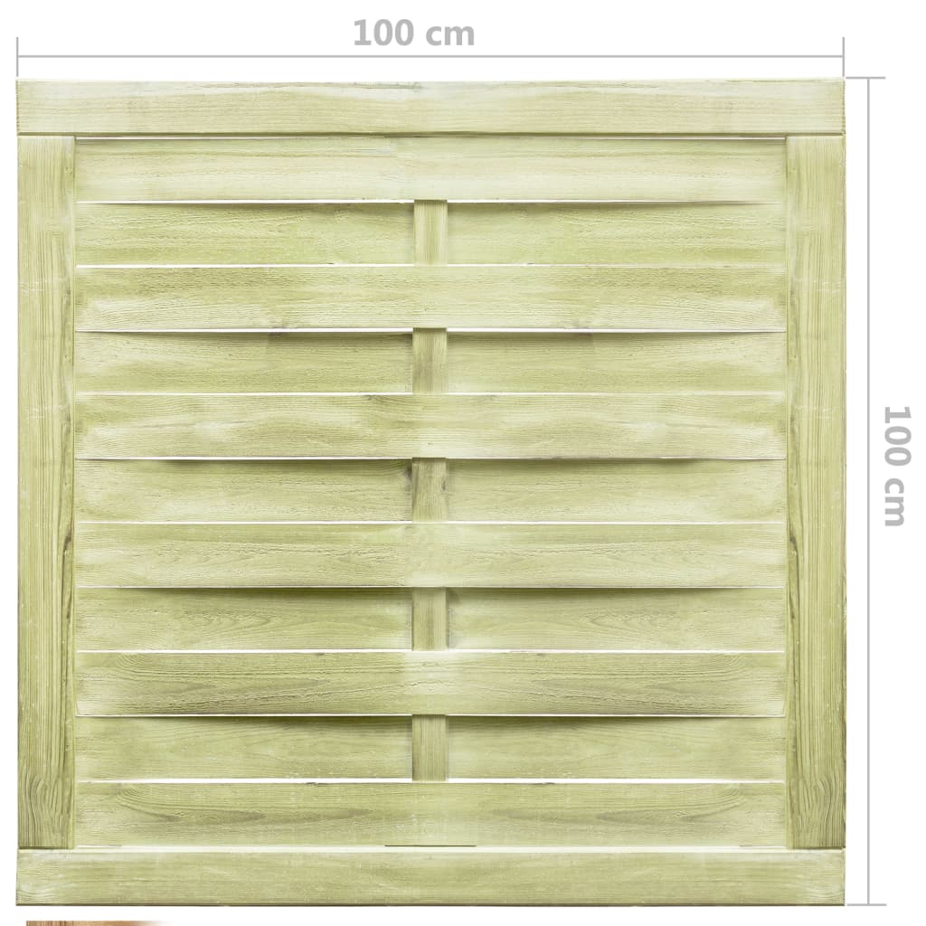 Vrtna vrata od impregnirane borovine 100 x 100 cm zelena