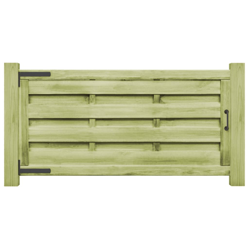 Vrtna vrata 2 kom od impregnirane borovine 150 x 75 cm zelena