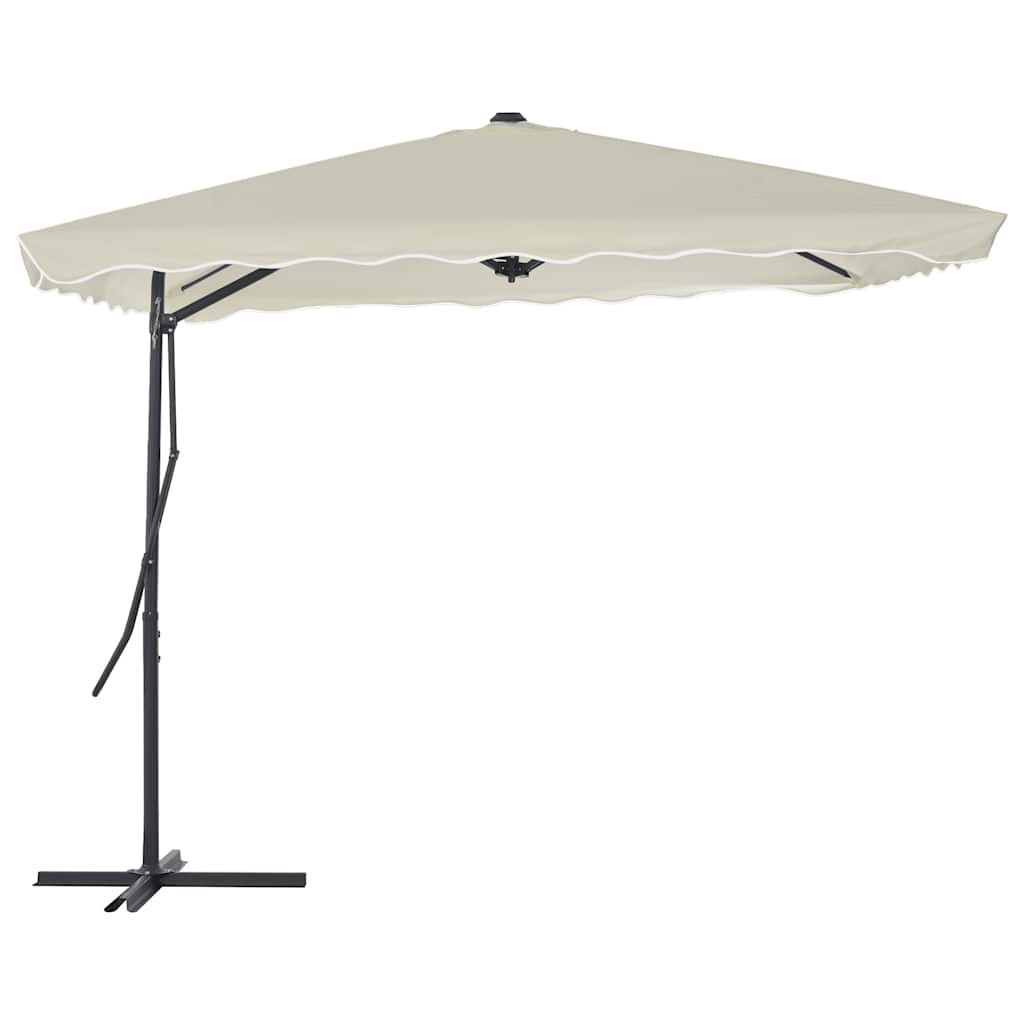 Vanjski suncobran s čeličnim stupom 250 x 250 cm boja pijeska