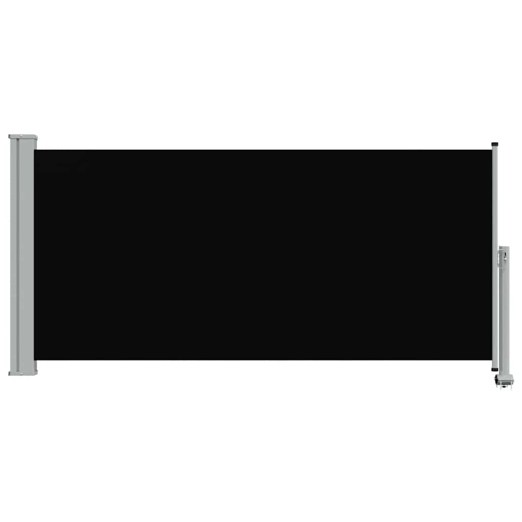 Uvlačiva bočna tenda za terasu 120 x 300 cm crna