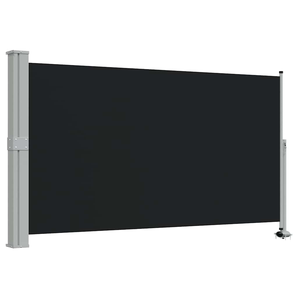 Uvlačiva bočna tenda za terasu 140 x 300 cm crna