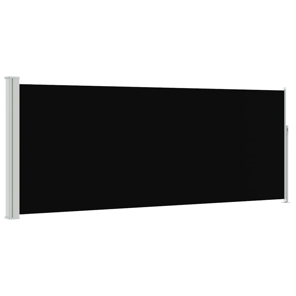 Uvlačiva bočna tenda 120 x 300 cm crna