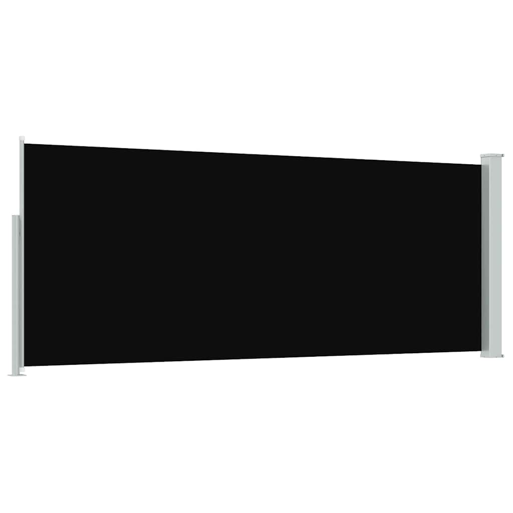Uvlačiva bočna tenda 120 x 300 cm crna