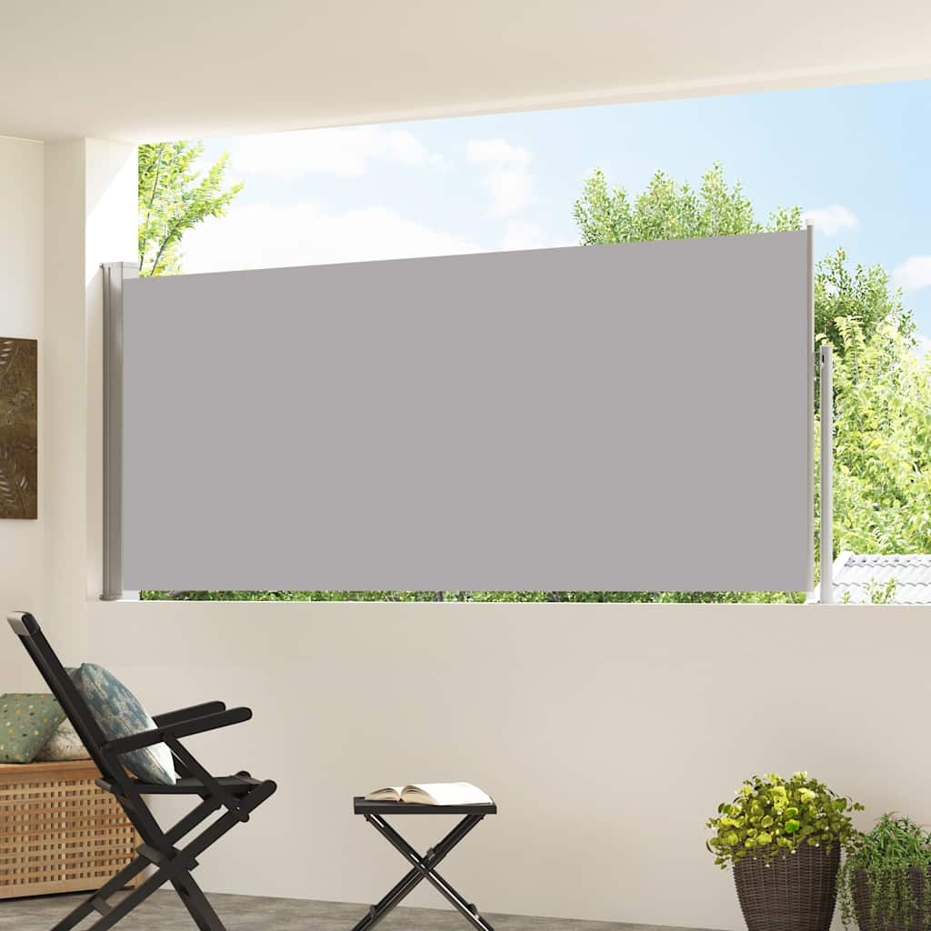 Uvlačiva bočna tenda 120 x 300 cm siva