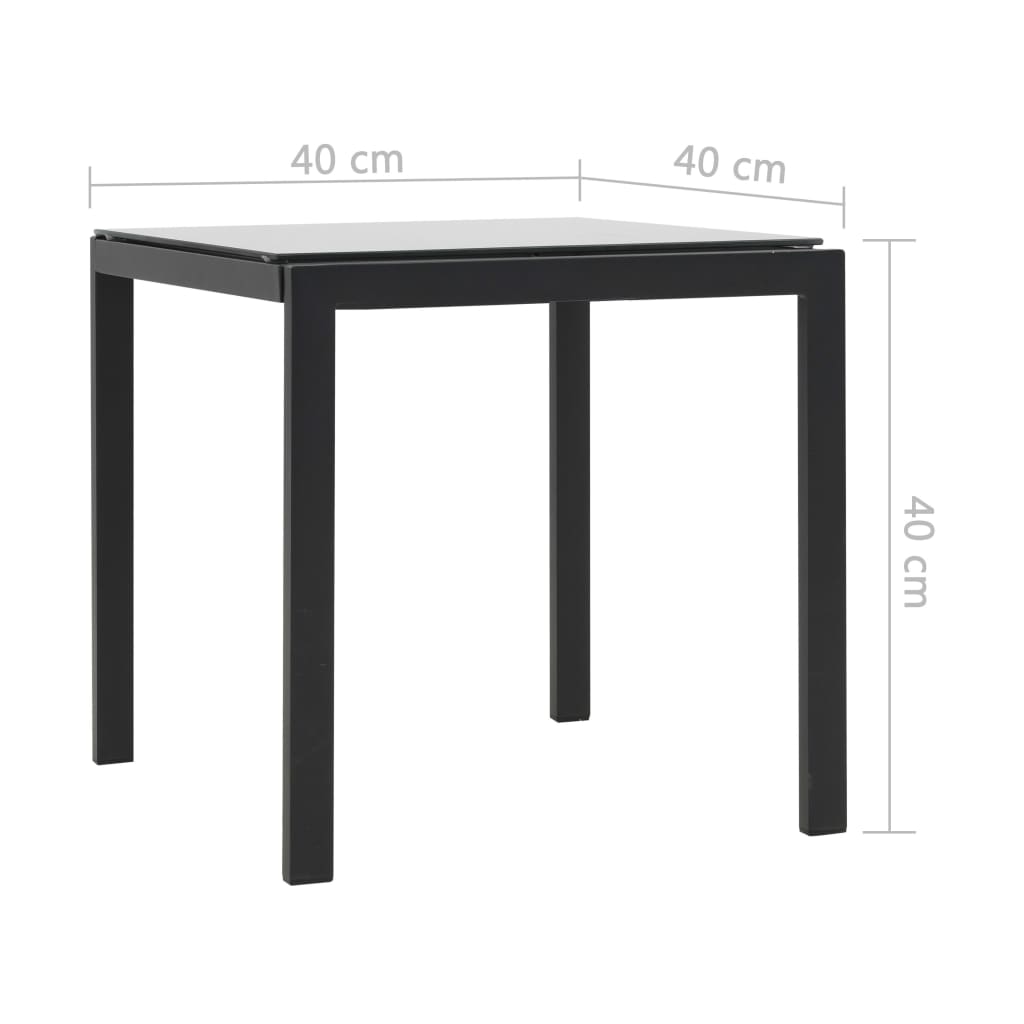 Ležaljke za sunčanje 2 kom sa stolom poliratan i tekstilen crne