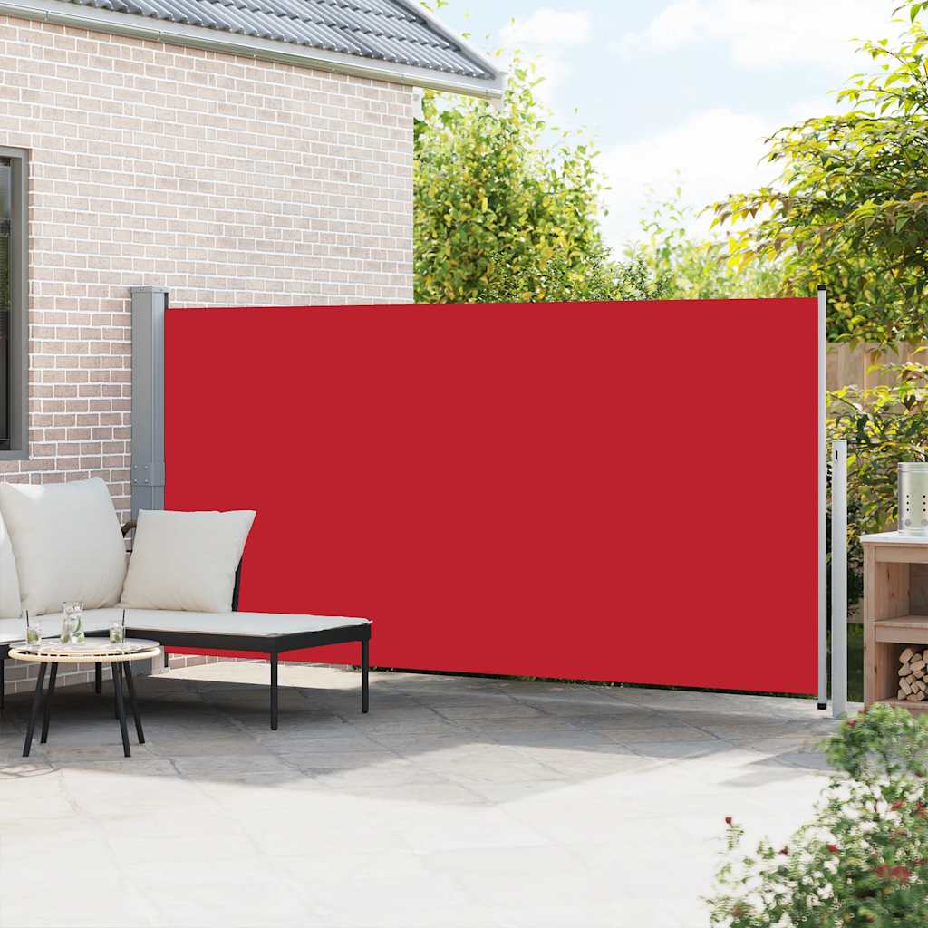 Uvlačiva bočna tenda 160 x 500 cm crvena