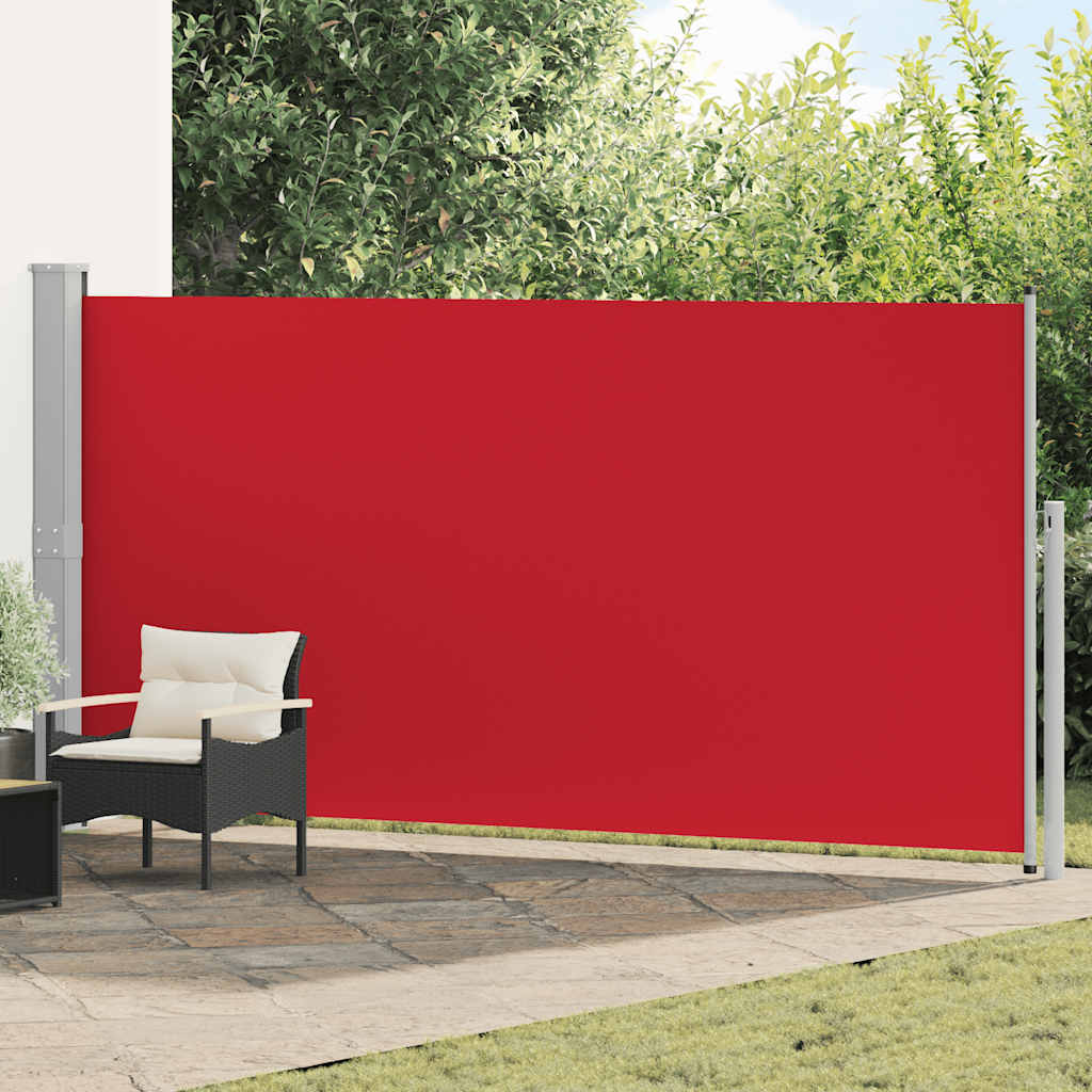 Uvlačiva bočna tenda 160 x 500 cm crvena