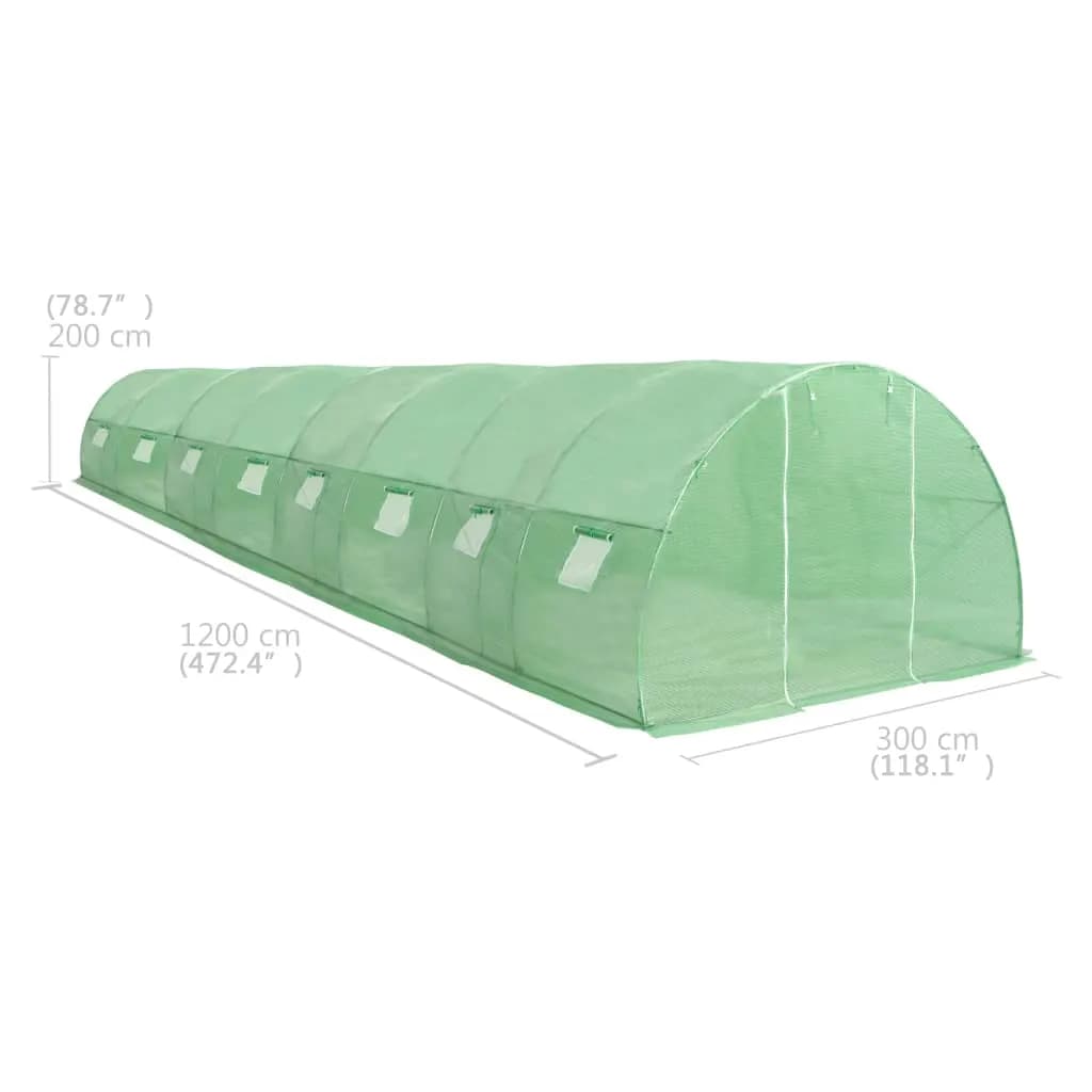 Plastenik 36 m² 1200 x 300 x 200 cm