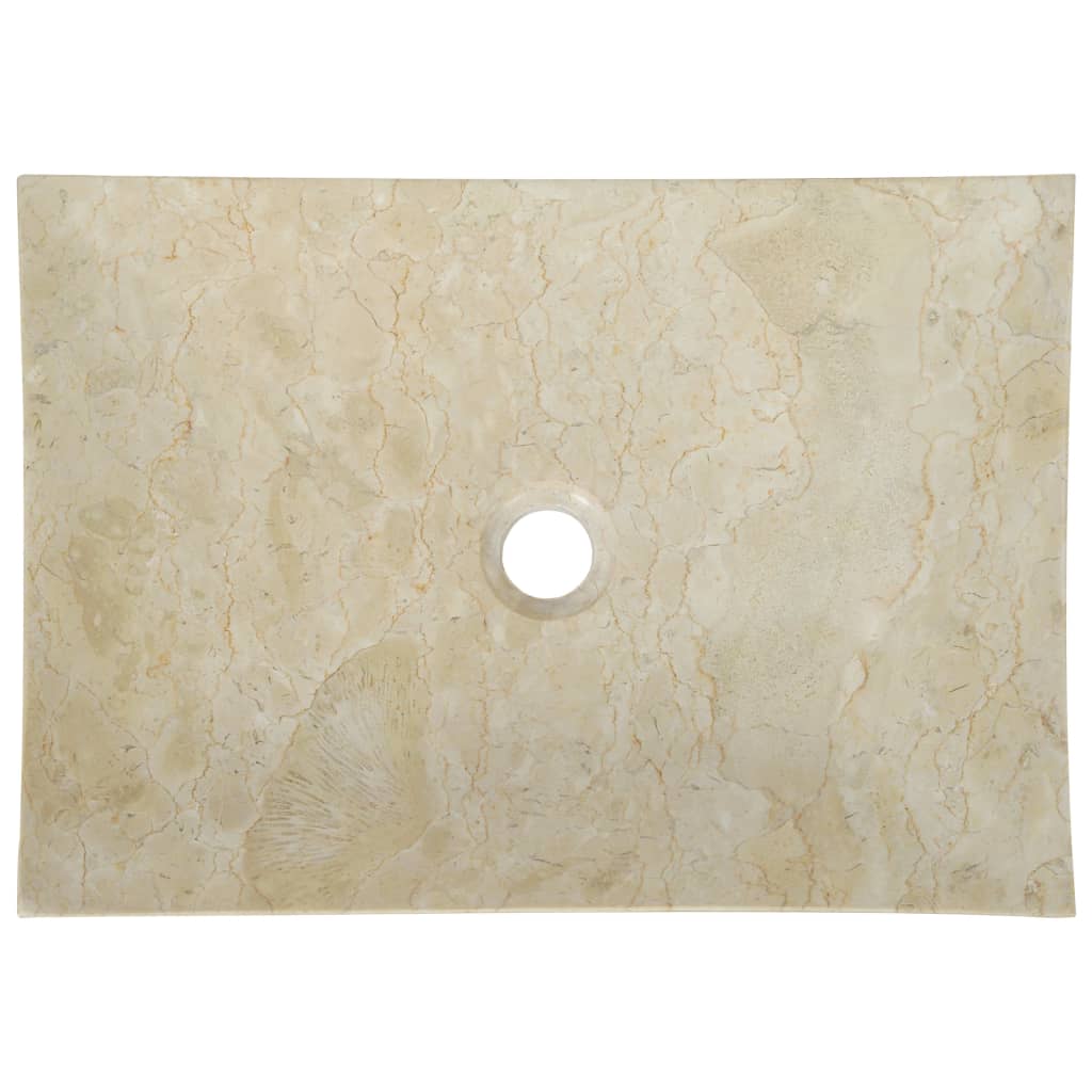 Umivaonik 50 x 35 x 12 cm mramorni krem