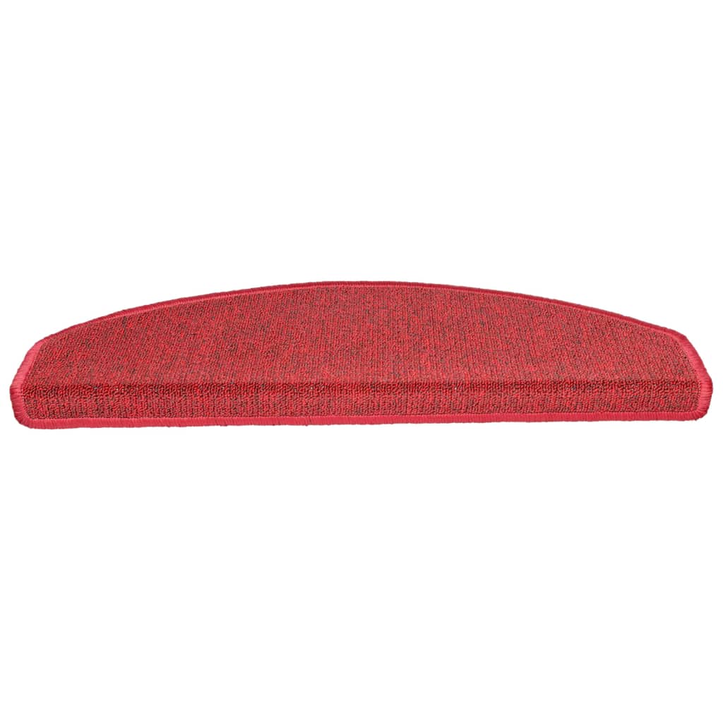 Prostirke za stepenice 15 kom 65x24x4 cm crvene poluokrugle velike