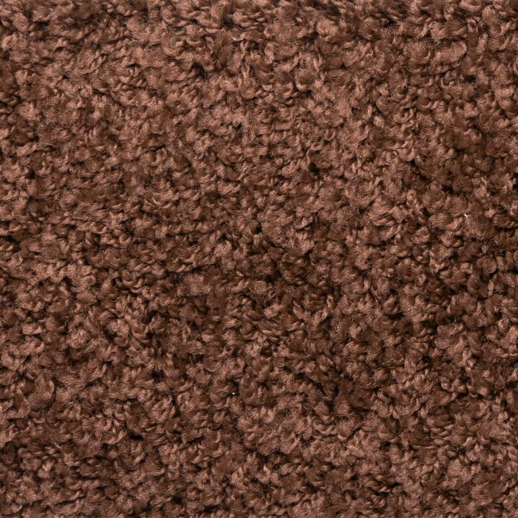 Prostirke za stepenice 15 kom 56x17x3 cm smeđe poluokrugle