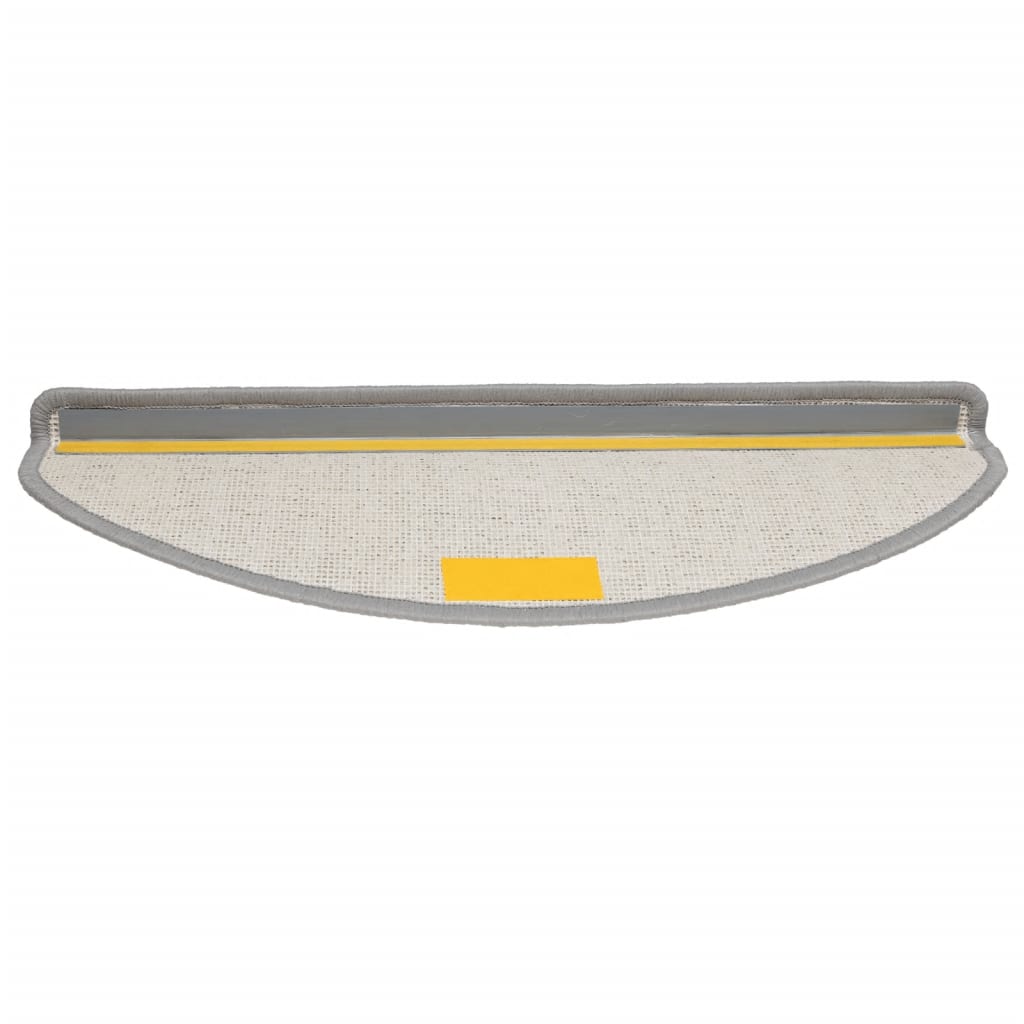 Prostirke za stepenice 15 kom 65x21x4 cm sive poluokrugle velike