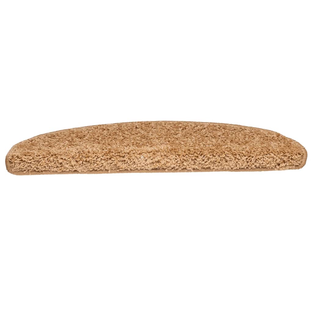 Prostirke za stepenice 15 kom 65x21x4 cm bež poluokrugle velike