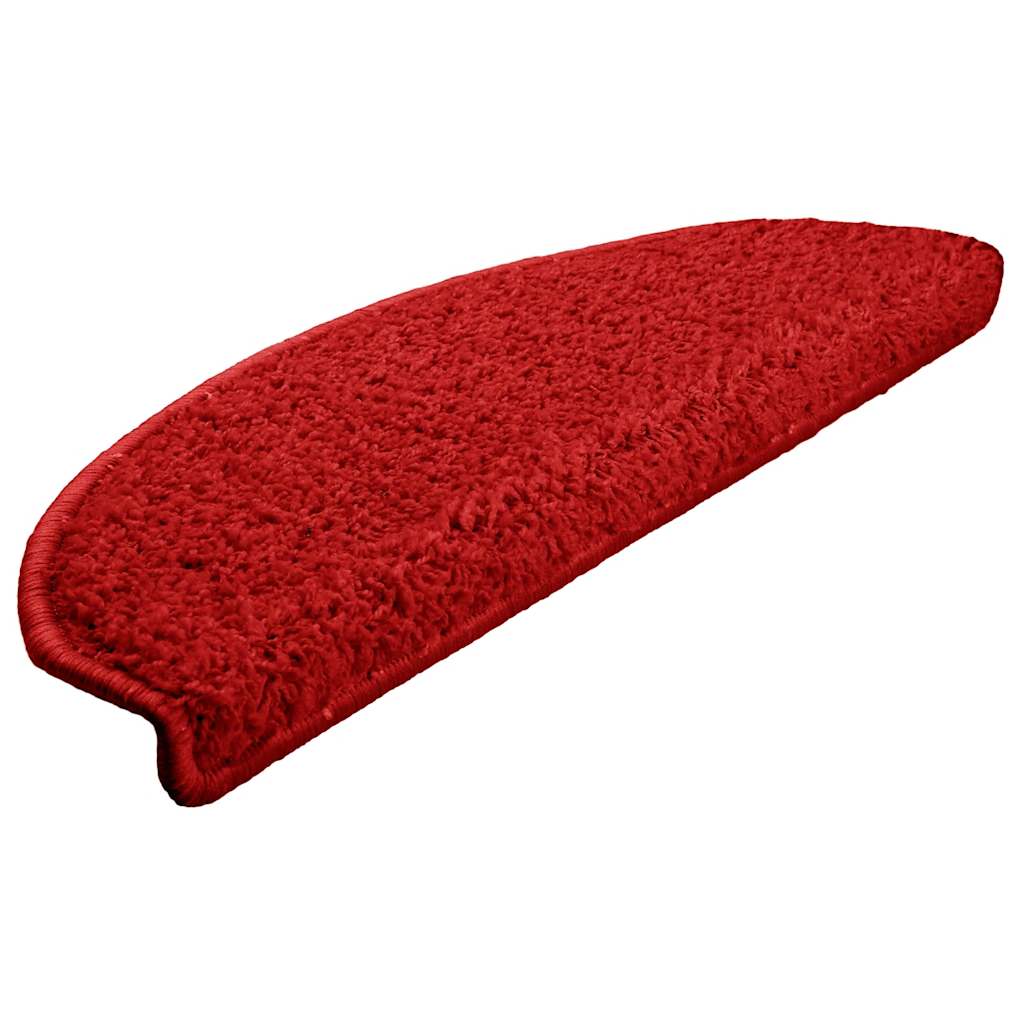 Prostirke za stepenice 15 kom 65x21x4 cm crvene poluokrugle velike