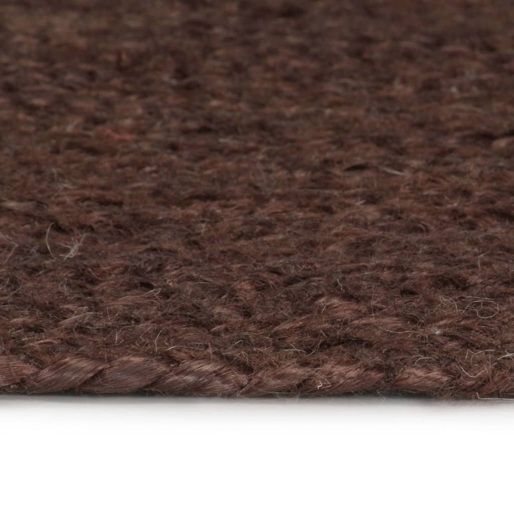 Ručno rađeni tepih od jute okrugli 90 cm smeđi