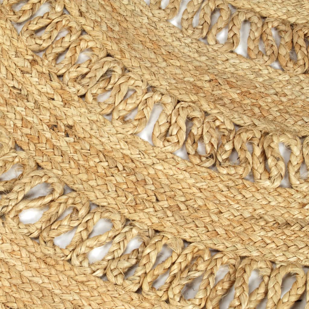 Ručno rađeni pleteni tepih od jute 120 cm