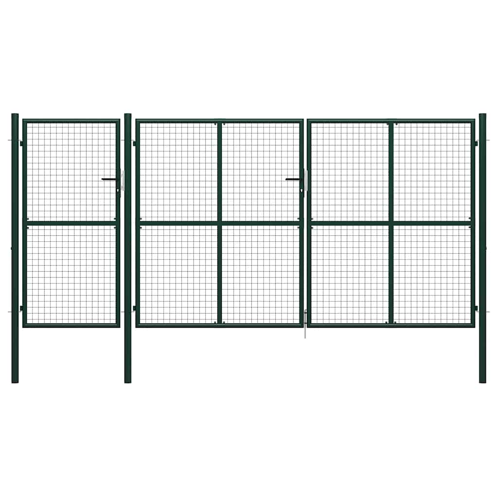 Vrtna vrata Čelik 400x200 cm Zelena