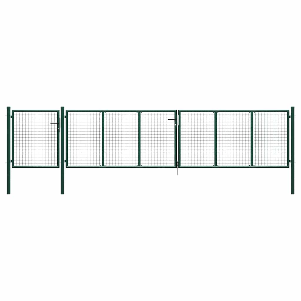 Vrtna vrata Čelik 500x100 cm Zelena