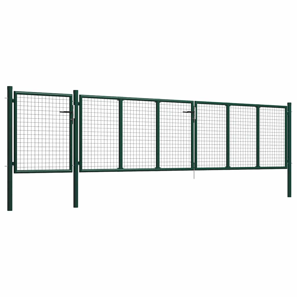 Vrtna vrata Čelik 500x100 cm Zelena