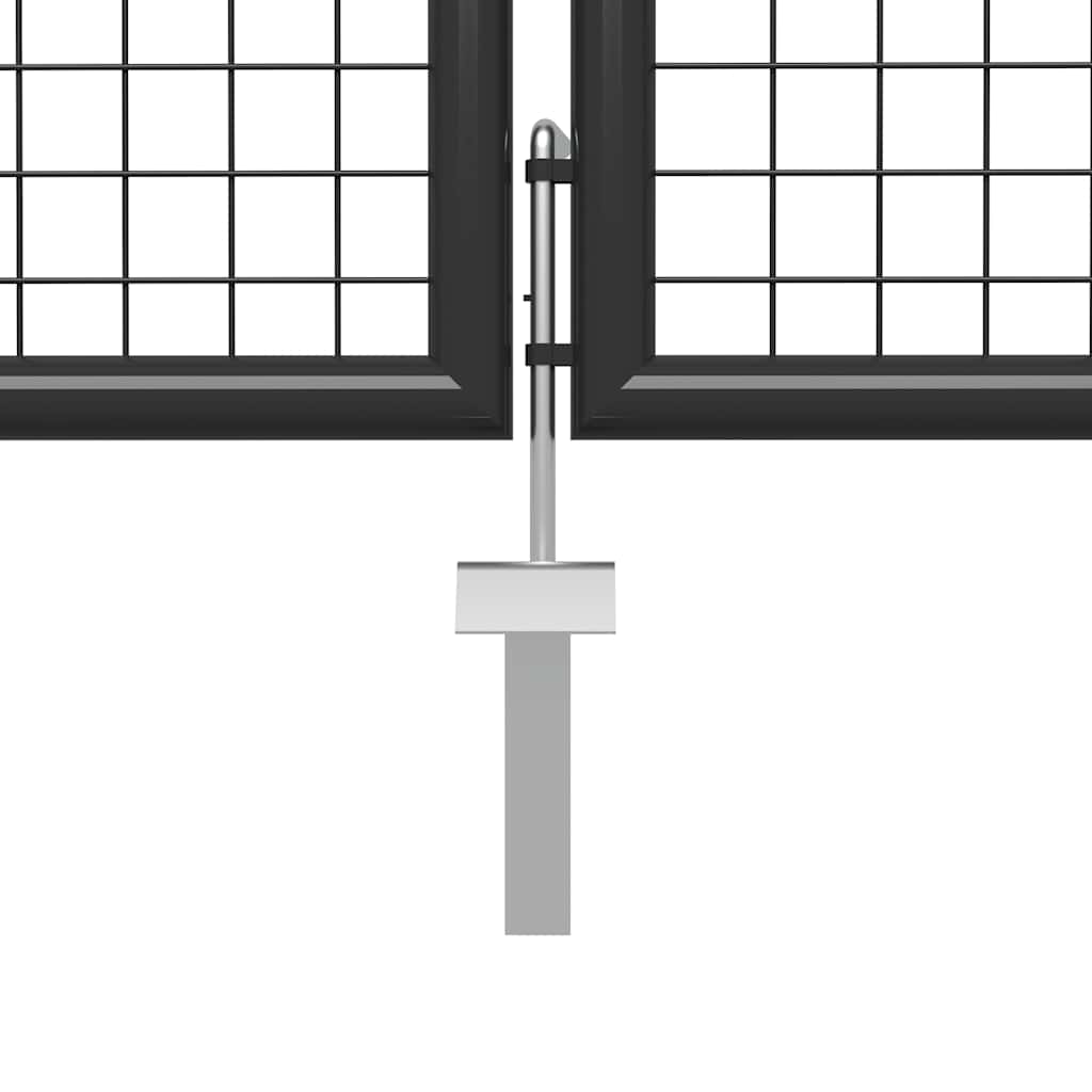 Vrtna vrata čelična 400 x 150 cm antracit