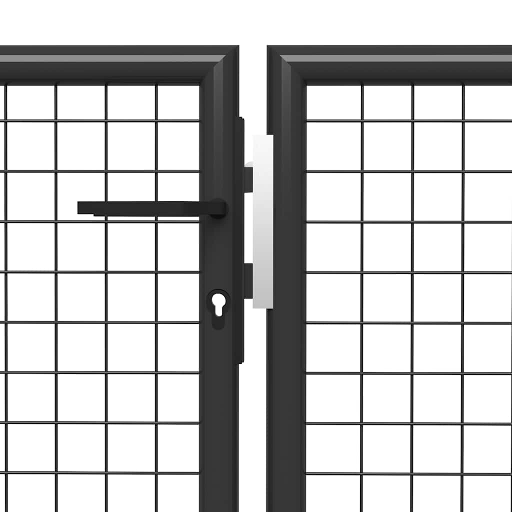 Vrtna vrata čelična 400 x 150 cm antracit