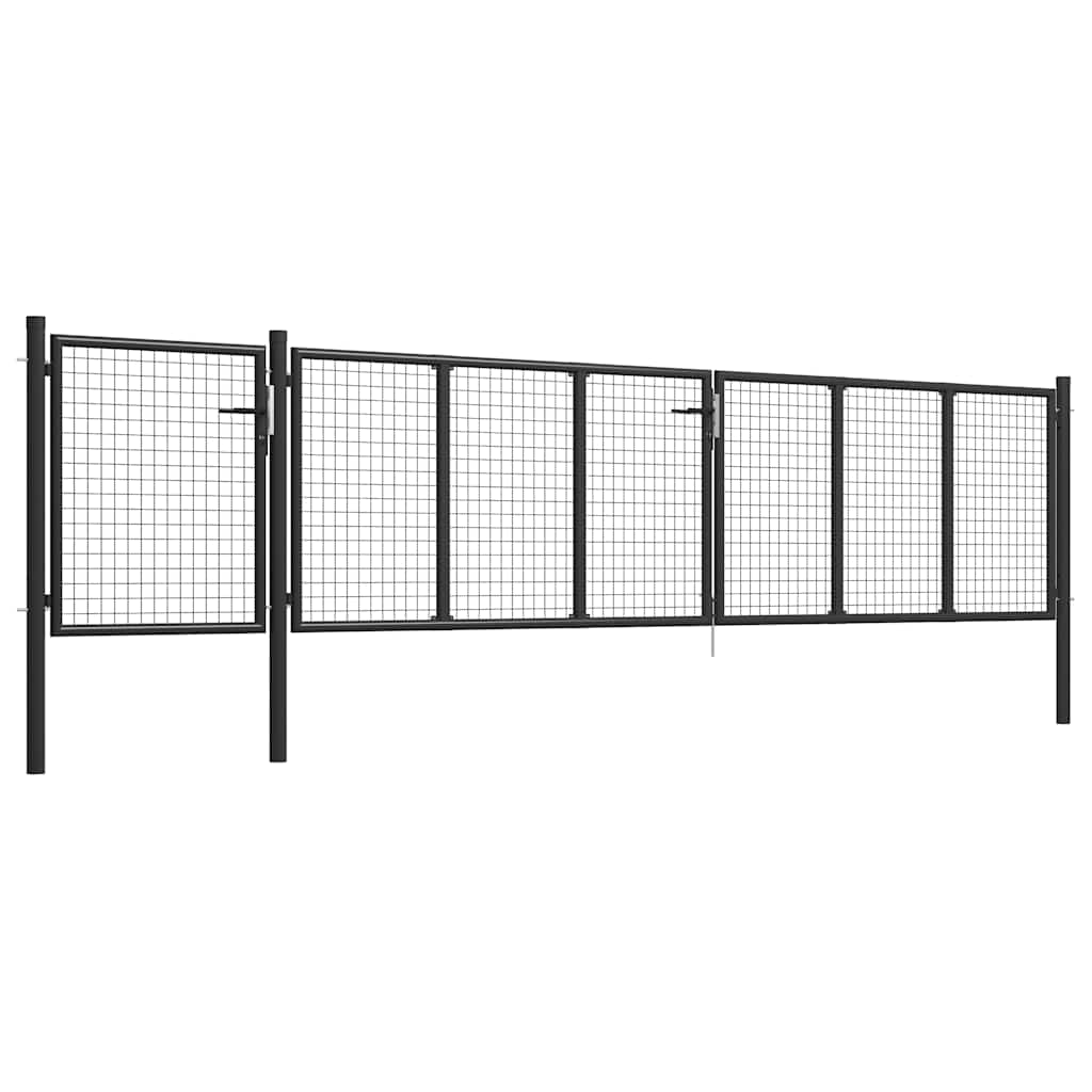 Vrtna vrata čelična 500 x 75 cm antracit