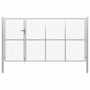Vrtna vrata Čelik 350x200 cm Srebrna