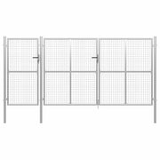 Vrtna vrata Čelik 400x150 cm Srebrna