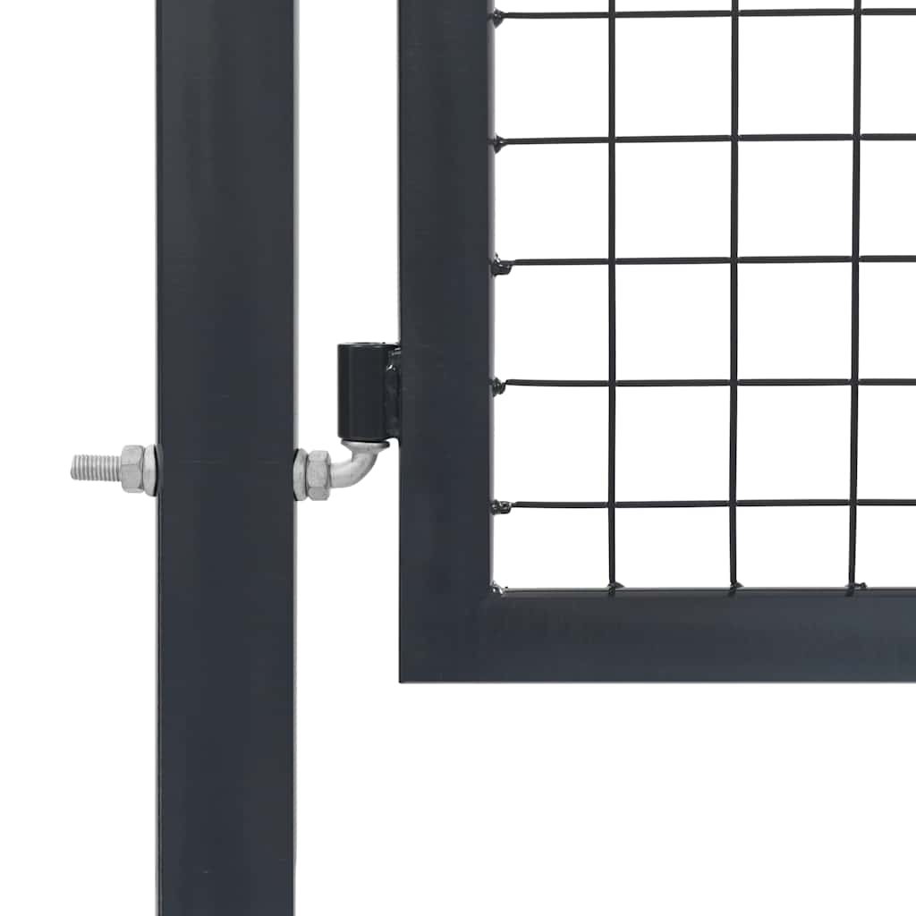 Vrtna vrata sa stupovima Čelik 350x120 cm Antracit