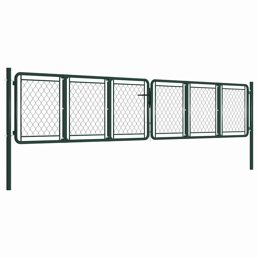Vrtna vrata Čelik 400x75 cm Zelena