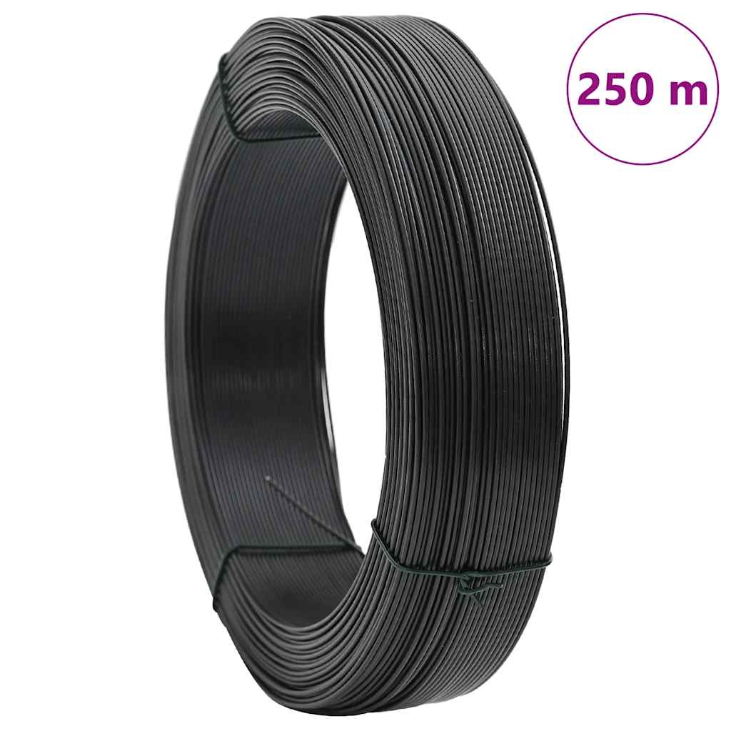 Žica za vezanje ograde 250 m 2,3/3,8 mm čelična antracit