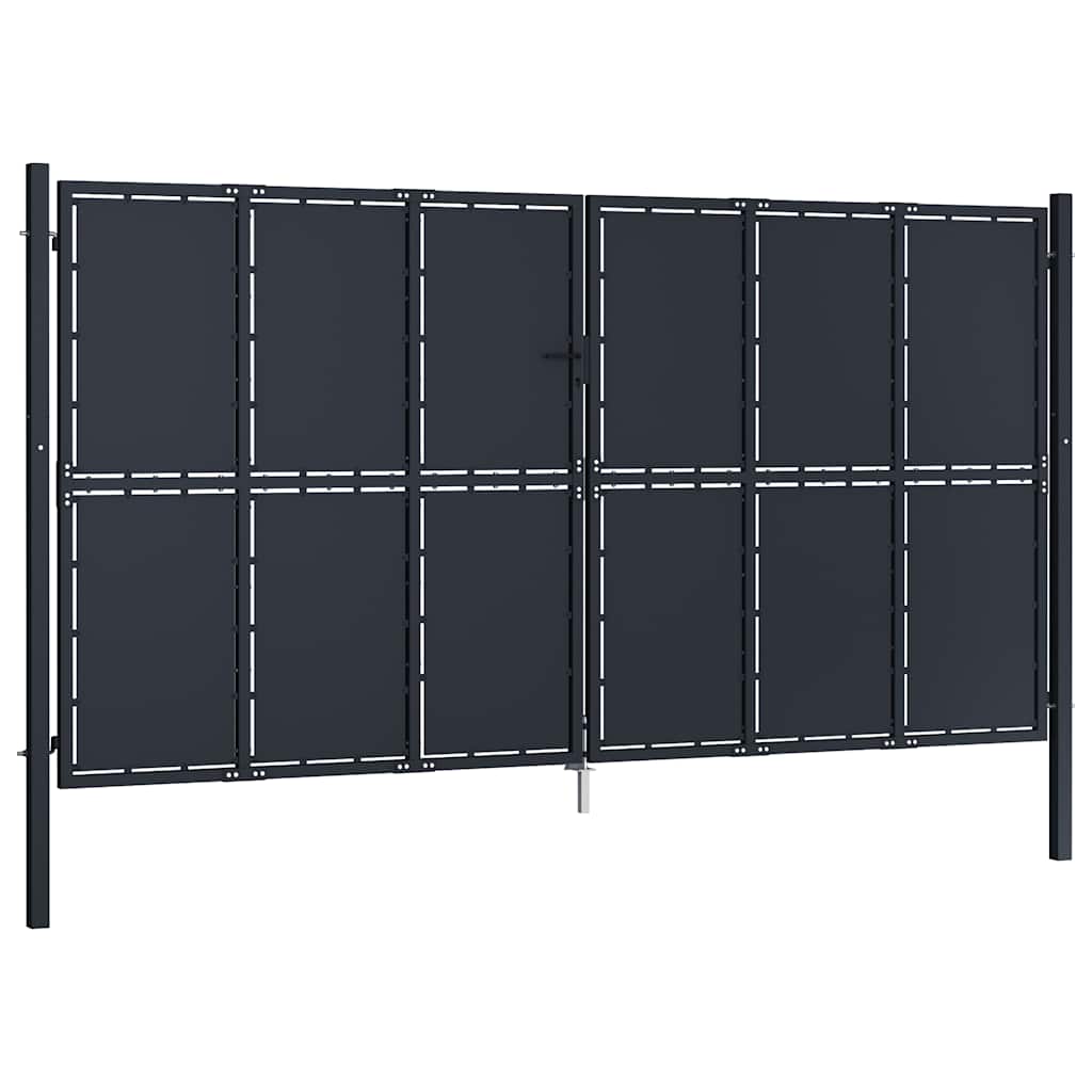 Vrtna vrata Čelik 400x200 cm Antracit