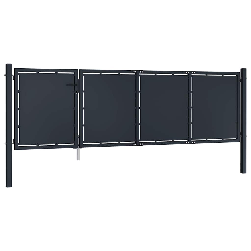 Vrtna vrata Čelik 350x100 cm Antracit