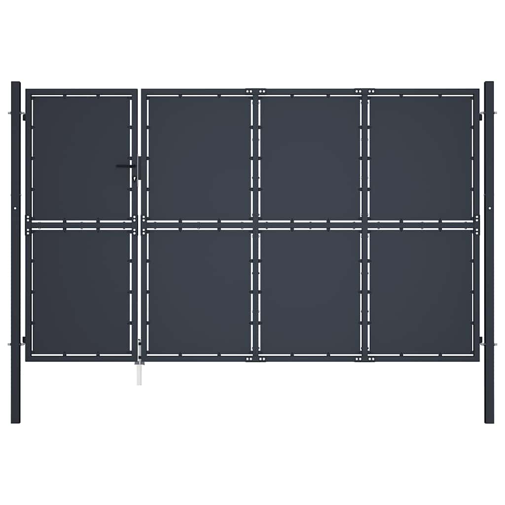 Vrtna vrata Čelik 350x175 cm Antracit