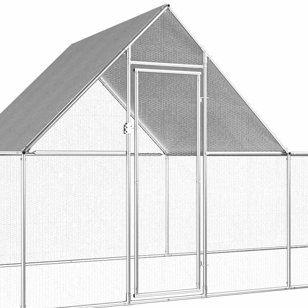 Kokošinjac od pocinčanog čelika 14 x 2 x 2 m