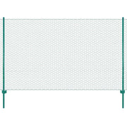 Ograda od žičane mreže sa stupovima čelična 25 x 1,5 m zelena
