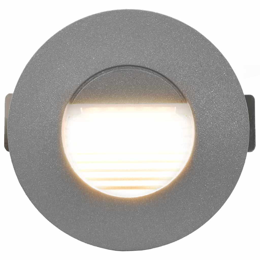 Vanjske LED zidne svjetiljke 6 kom 2 W srebrne okrugle