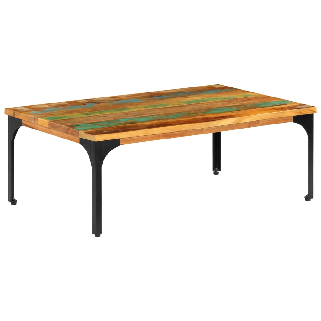 Stolić za kavu od masivnog obnovljenog drva 100 x 60 x 35 cm