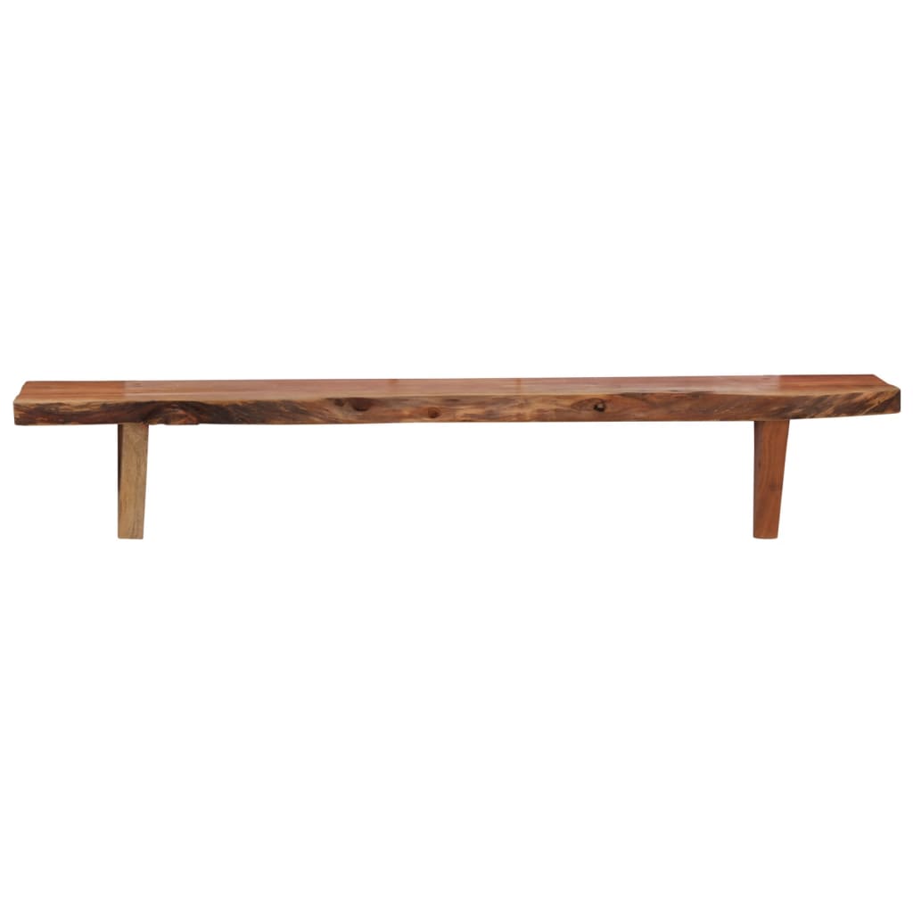Zidne police od masivnog bagremovog drva 2 kom 90 x 20 x 18 cm