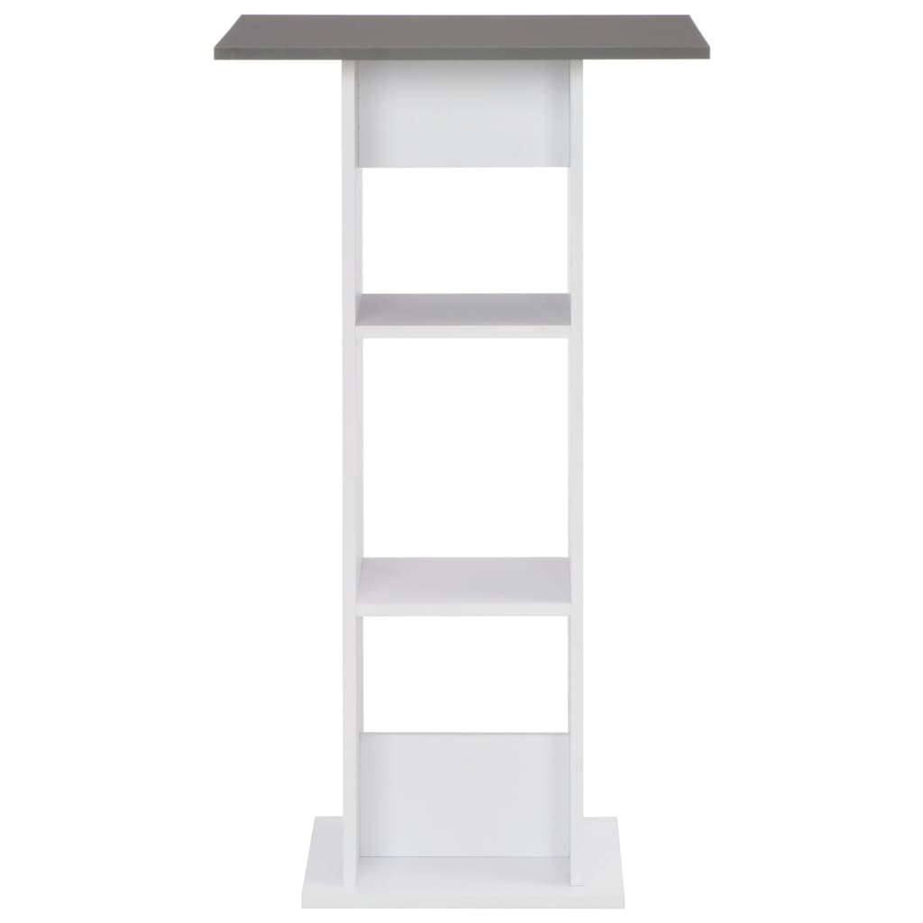 Barski stol bijeli i antracit sivi 60 x 60 x 110 cm
