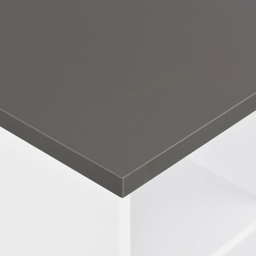 Barski stol bijeli i antracit sivi 60 x 60 x 110 cm