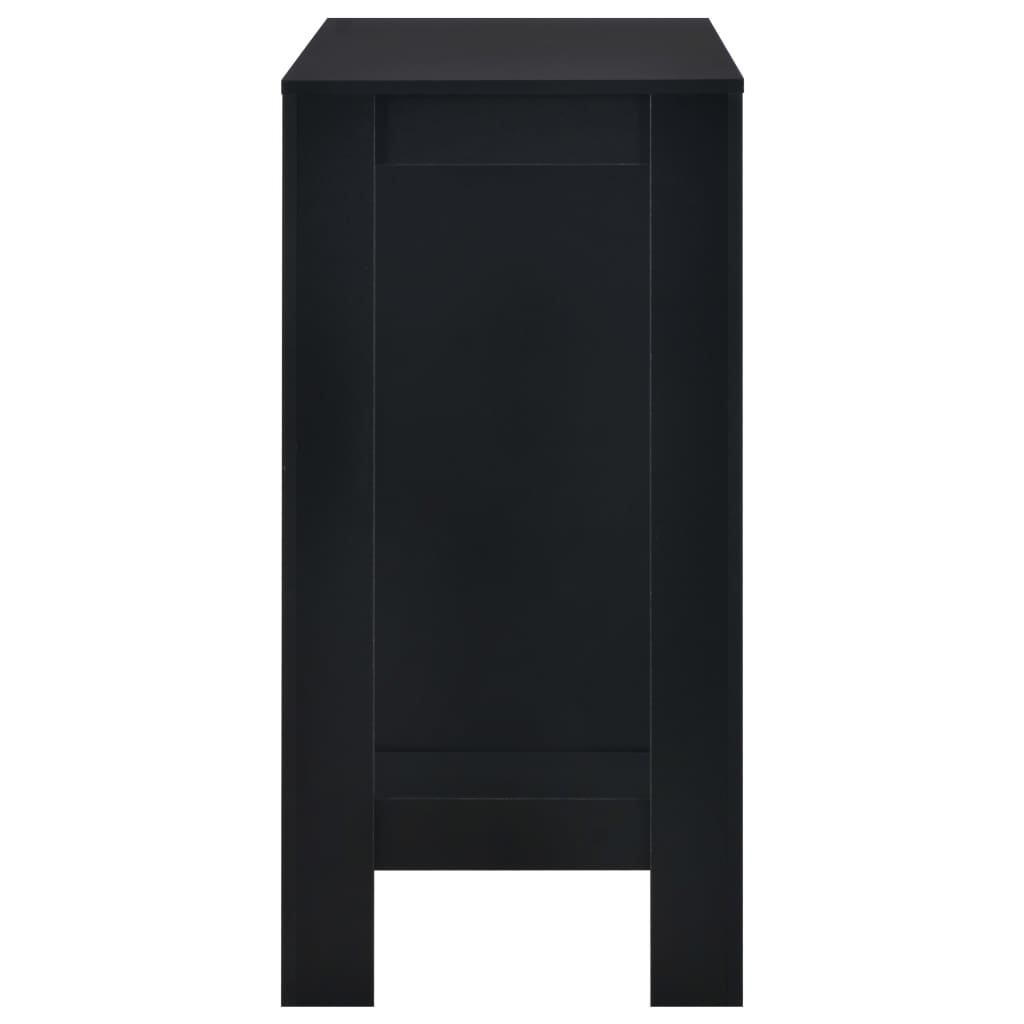 Barski stol s policom crni 110 x 50 x 103 cm