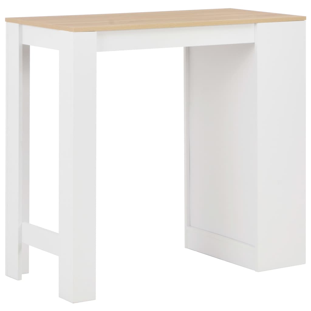 Barski stol s policom bijeli 110 x 50 x 103 cm
