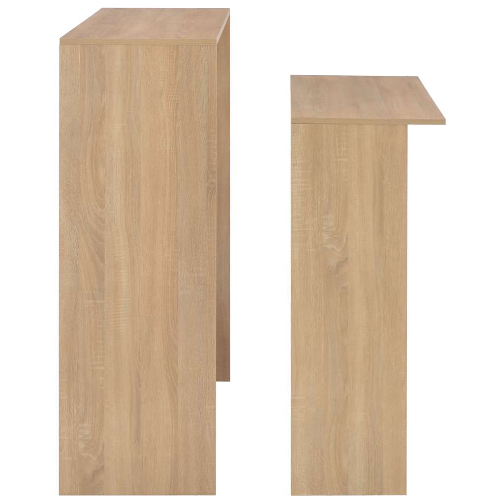 Barski stol s 2 stolne ploče boja hrasta 130 x 40 x 120 cm