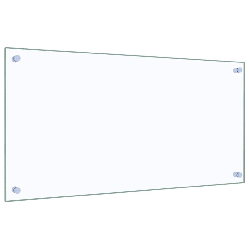 Kuhinjska zaštita od prskanja prozirna 80x40 cm kaljeno staklo